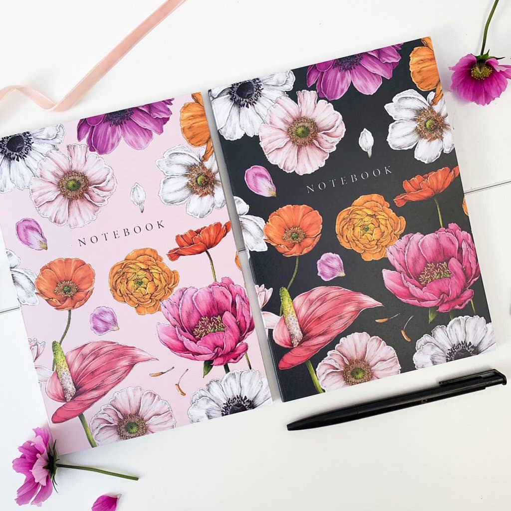Catherine Lewis Design - Floral Brights - Pack of 2 A5 Notebooks