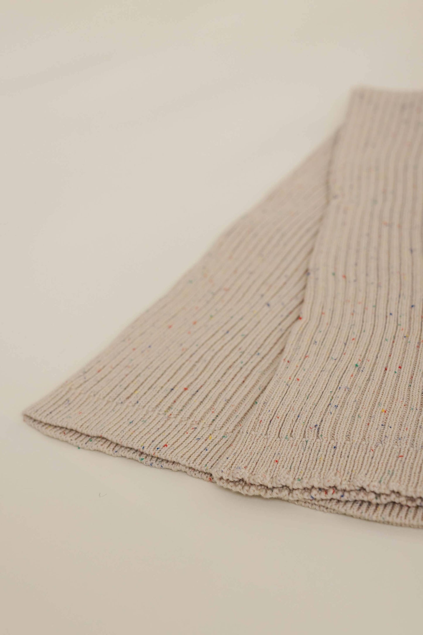 Sprinkle Organic Cotton Knit Ribbed Blanket - Hazelnut