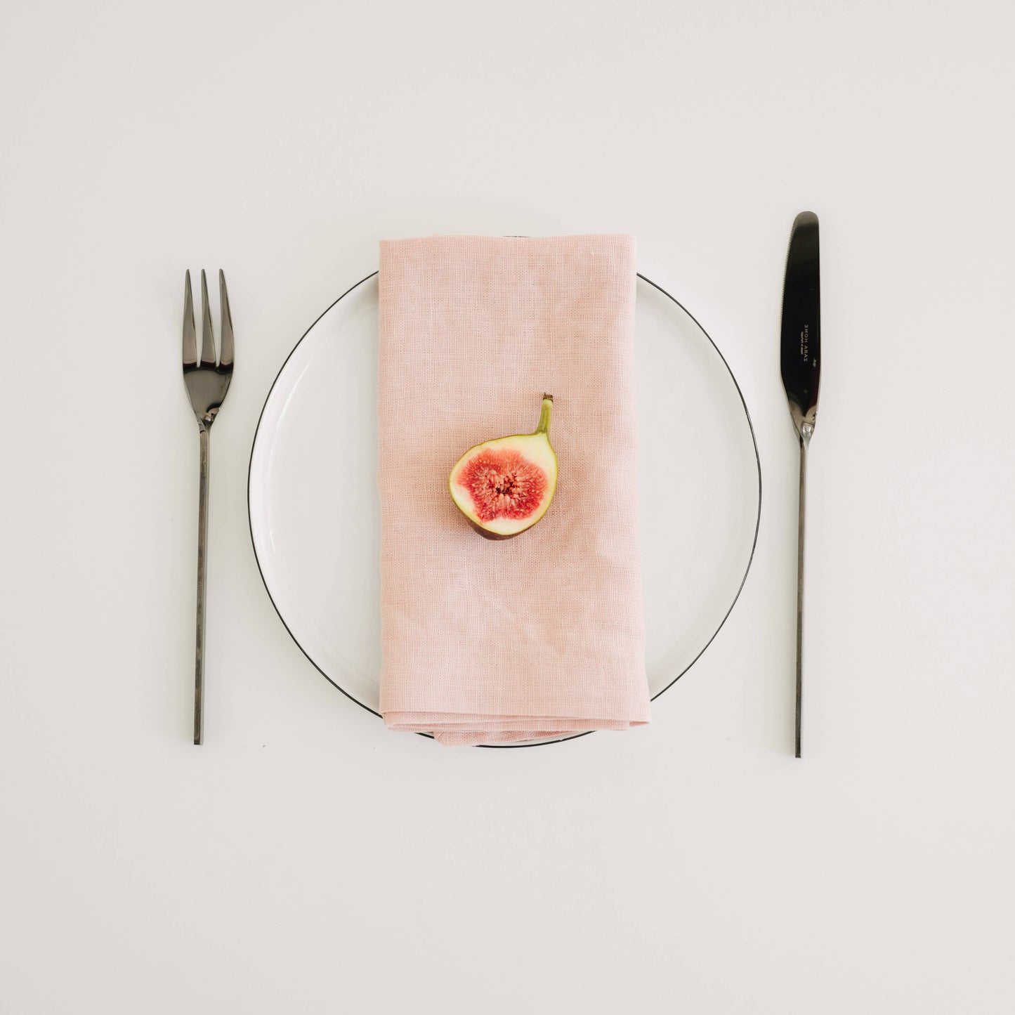 Misty Rose Linen Napkins Set of 2: 16"x16" | 40x40 cm