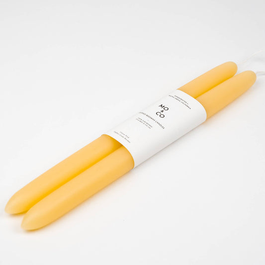100% Beeswax Tapered Candles | Natural 10"