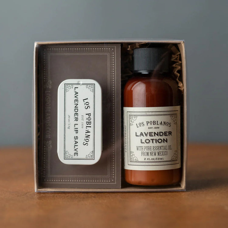 Los Poblanos lavender lip balm and lavender lotion set