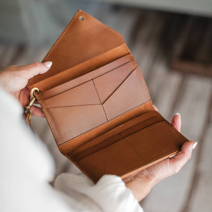 Tri-fold Wallet: Classic Black Leather