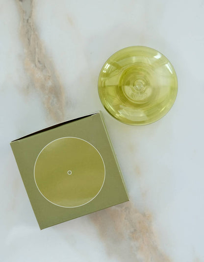Glass Bubble Incense Holder : Martini Olive Translucent