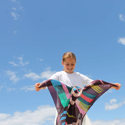 Voyager Silk - Silk Scarves - Onward Through the Darkness | Silk Scarf | Women's Bandana: 26" × 26"