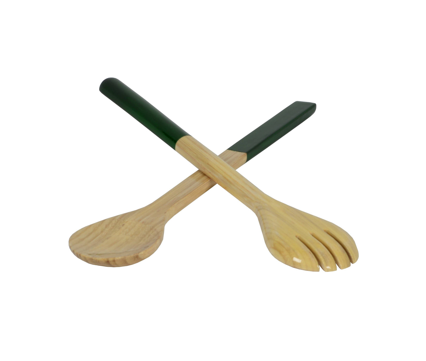 Large Bamboo Server Set: Dark Green