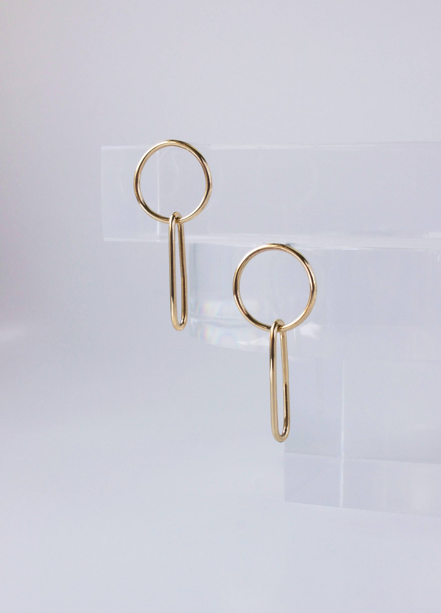 Circle Link Earrings: Sterling Silver