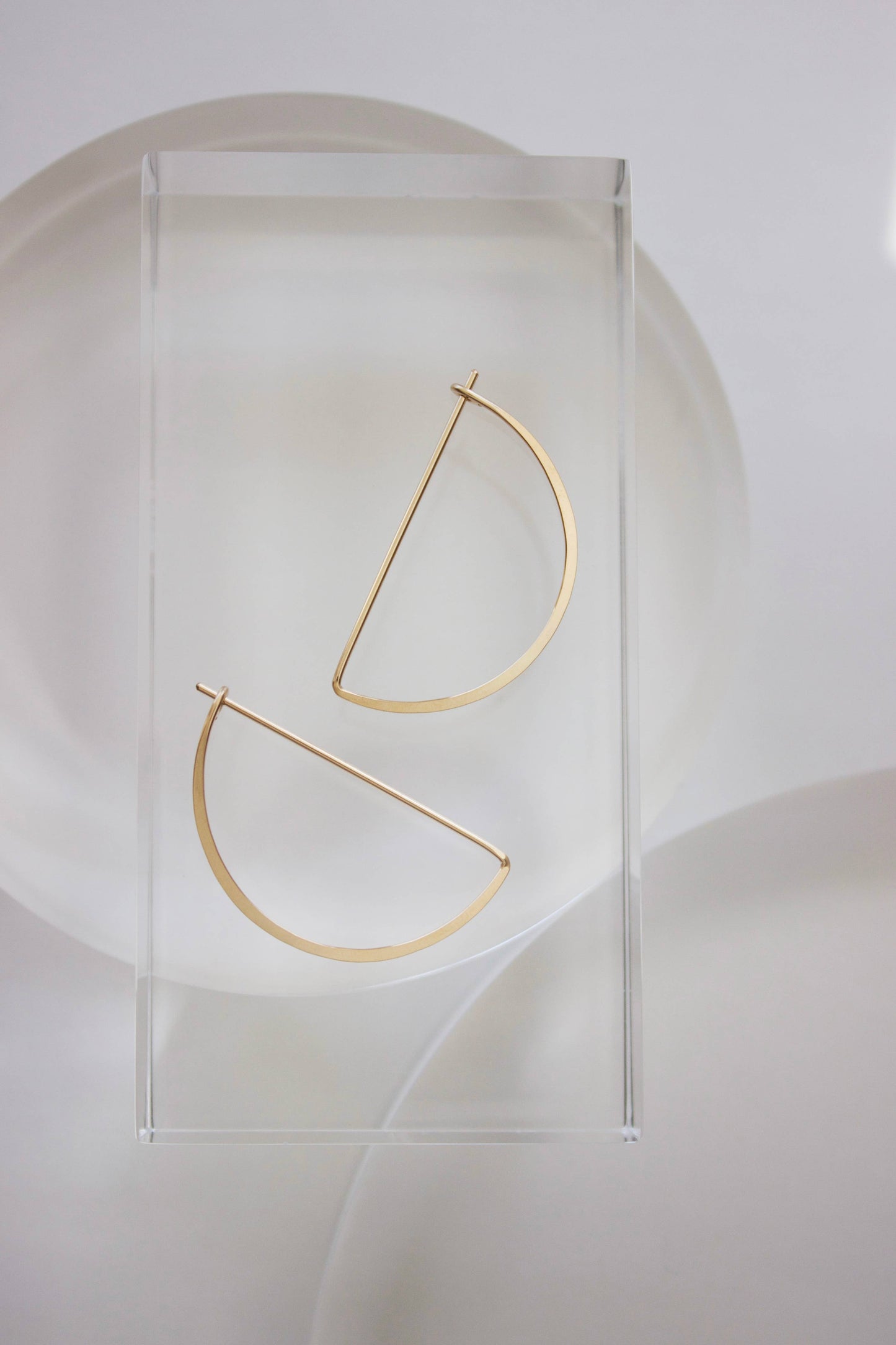Crescent Earrings: Gold Filled