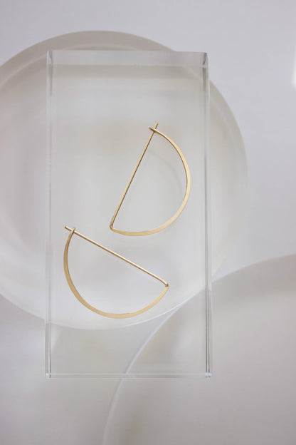 Crescent Earrings: Gold Filled