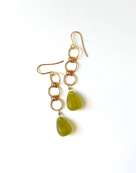 Korean Jade Dangle Earrings | GF