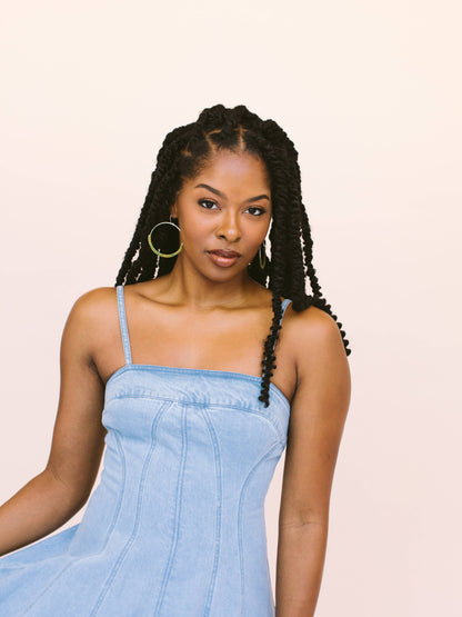 Macramé Hoops: Ink & Natural