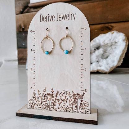 Kingman Turquoise Hoop Earrings SS