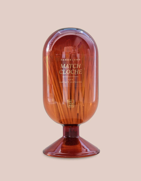 Glass Match Cloche | Amber