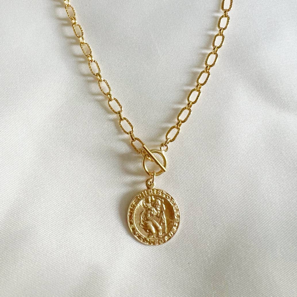 Journey Religious Toggle Gold Filled Necklace