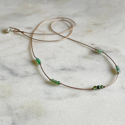 Emerald Knotted Necklace