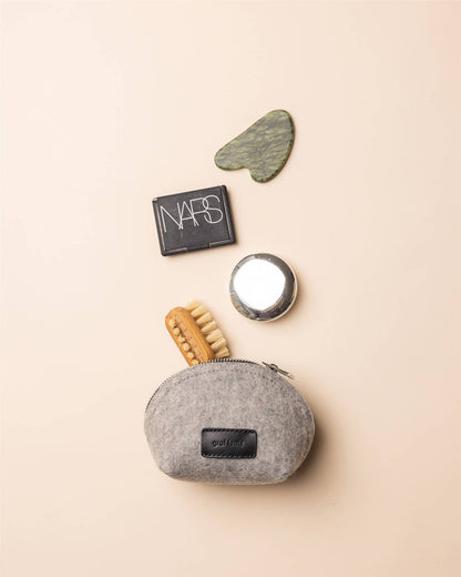 Pochi Merino Wool Small Pouch Granite