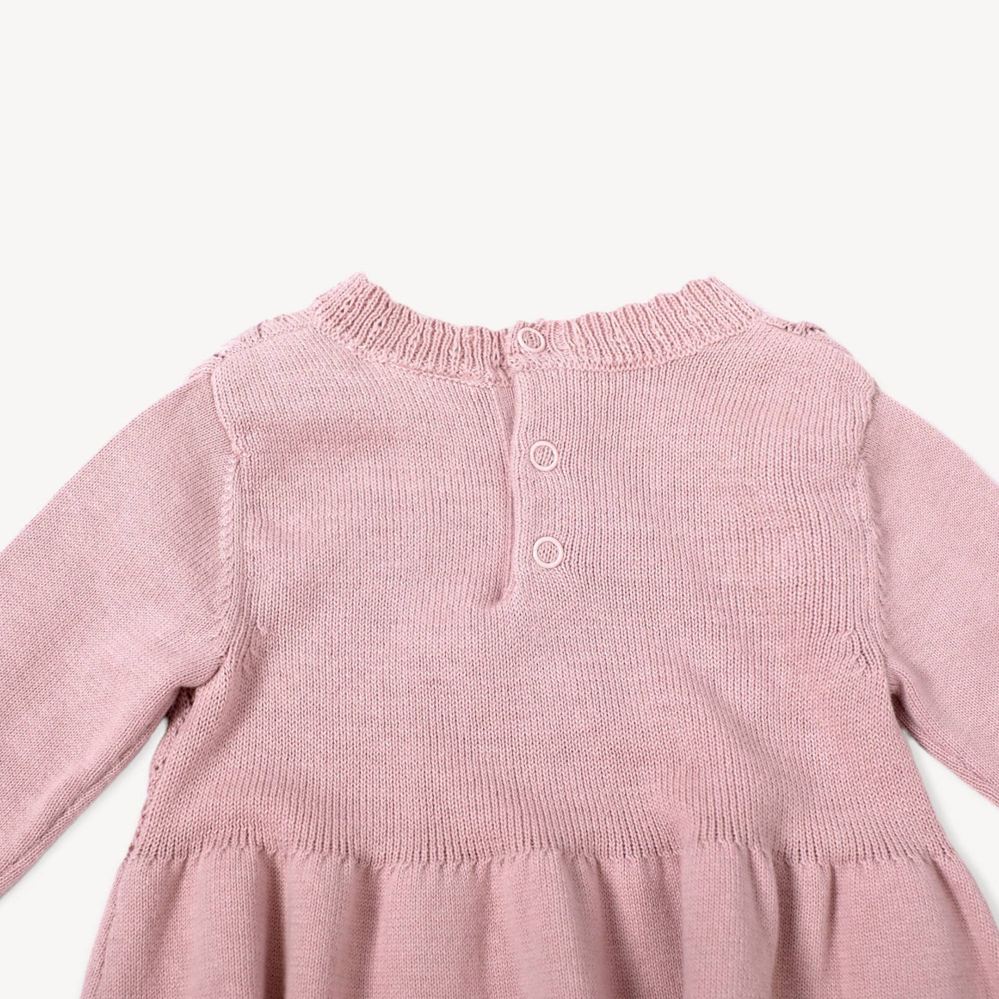 Milan Pointelle Knit Dress Mauve Pink / 6-12 Month