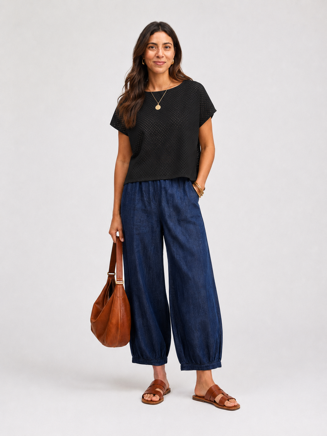 Pinhole Shortsleeve Top