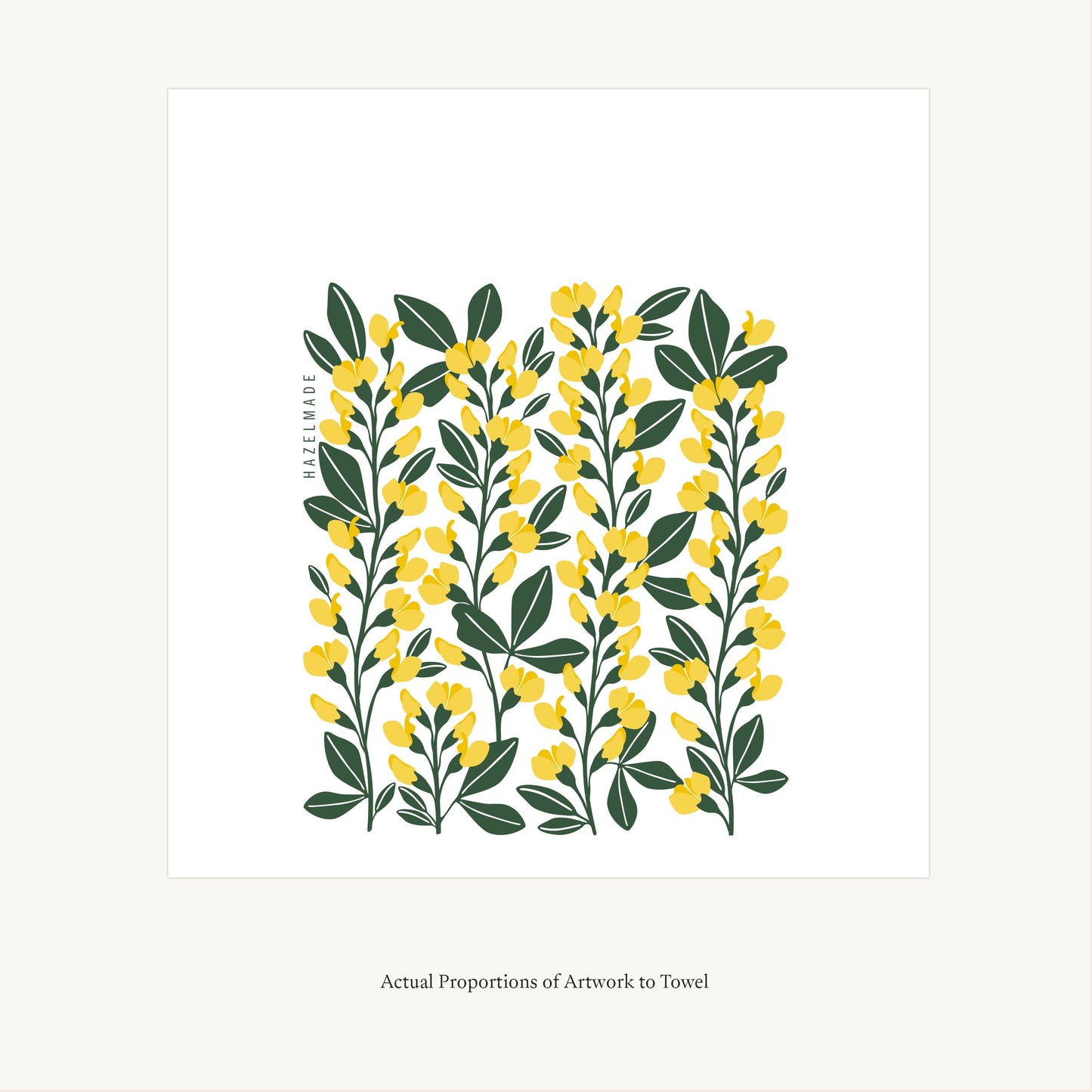Yellow Flowers Tea Towel