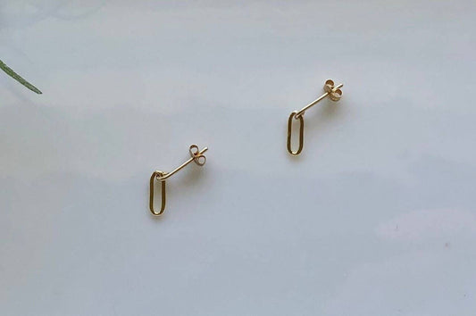 Open Circle Stud Earrings