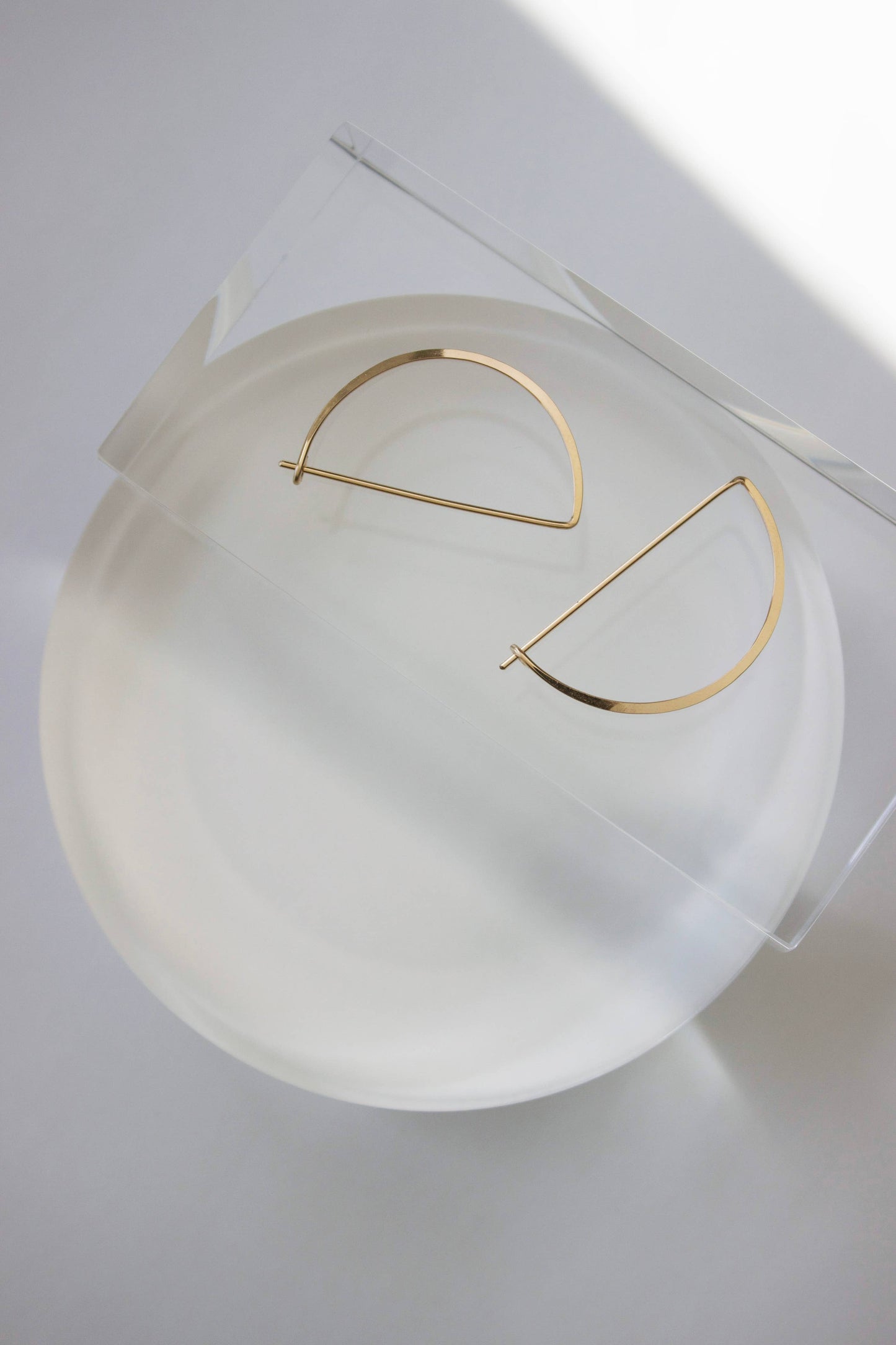 Crescent Earrings: Gold Filled