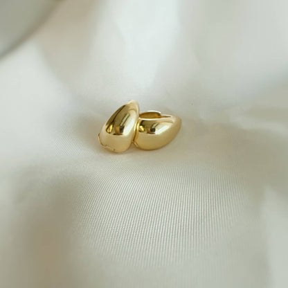 Teardrop Huggie Hoops Earrings Gold Filled