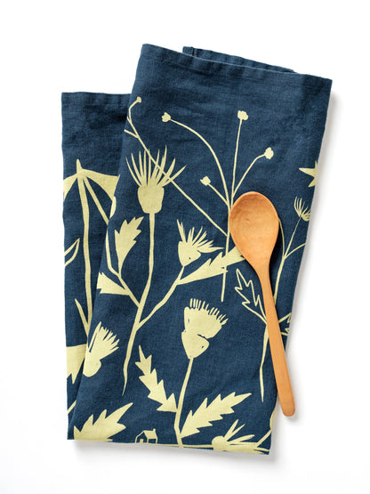 Wild Weeds Linen Tea Towel