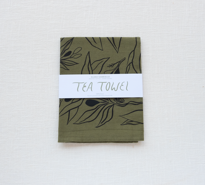 Olives Tea Linen Towel