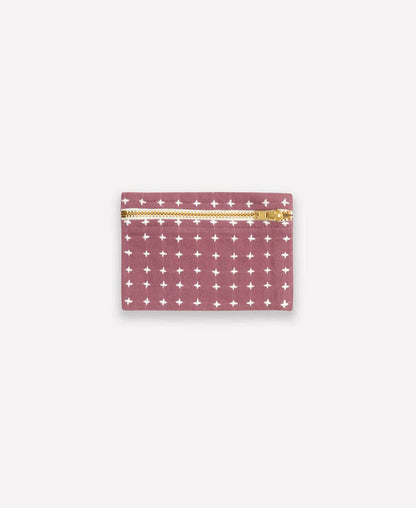 Dusk Blue Cross-Stitch Coin Purse