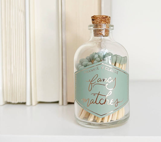 Sage Green Matches in Glass Jar