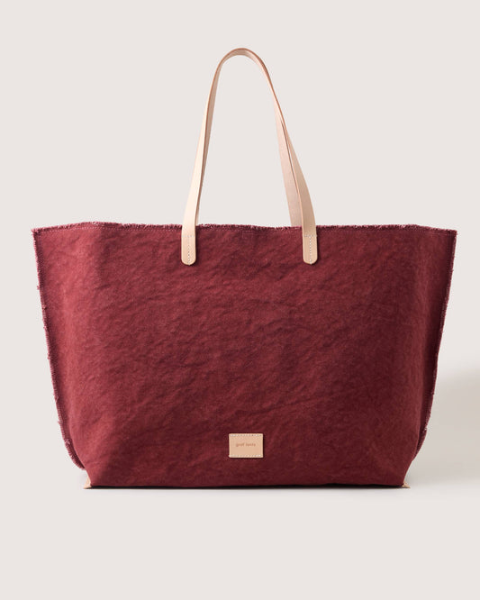 Hana Canvas Boat Bag Plum
