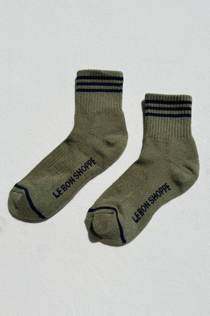 Le Bon Shoppe Girlfriend Socks in Sage 