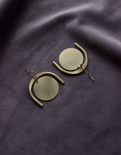 Large Thera Earrings Brass/GF EarWire