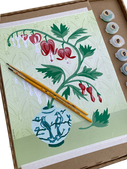 Bleeding Hearts in Vase Paint-by-Number Kit