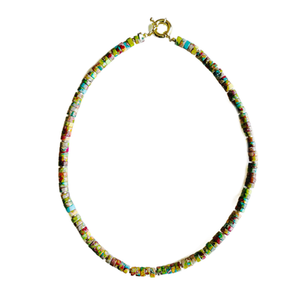 Market and King - The Lollie Necklace: Turquoise Sea Sediment Jasper