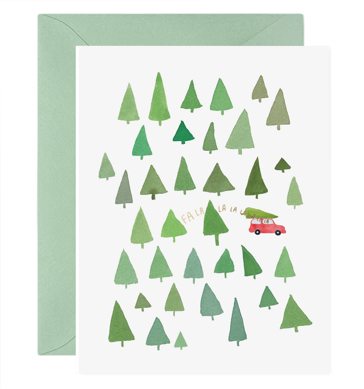 Fa La La La La Trees Christmas Card Set