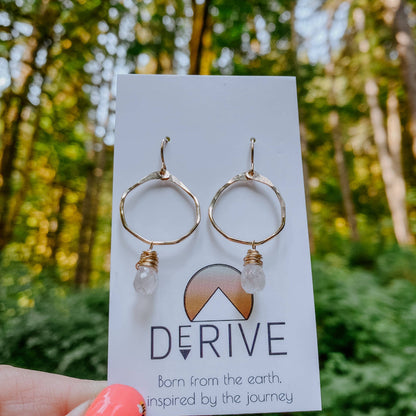 Moonstone Mini Hoops SS