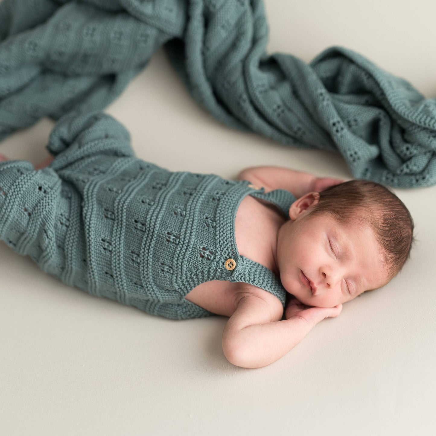 Denim Blue Organic Cotton Baby Blanket