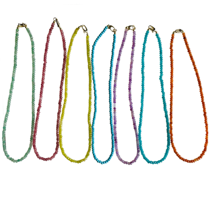 Market and King - Dainty Candy Gemstone Necklace: Turquoise