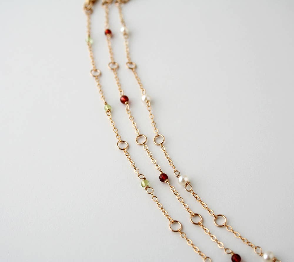 Gemstone Chain Bracelet | Pearl