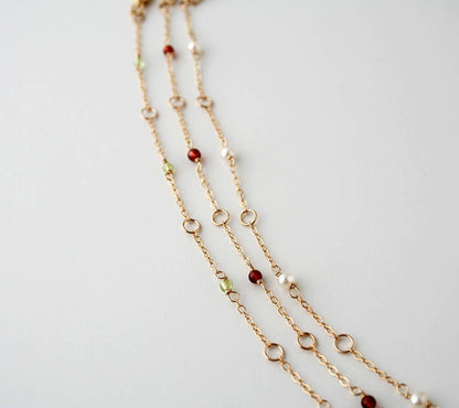 Gemstone Chain Bracelet | Pearl
