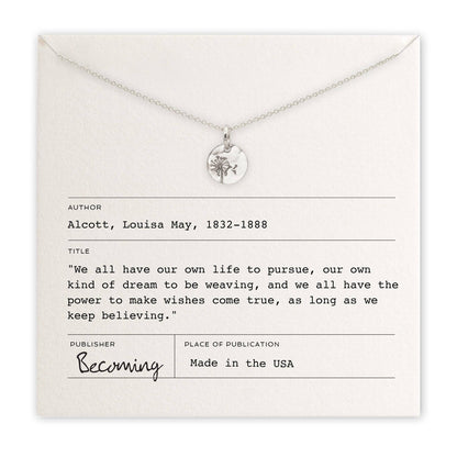Dandelion Wishes Necklace: Sterling Silver