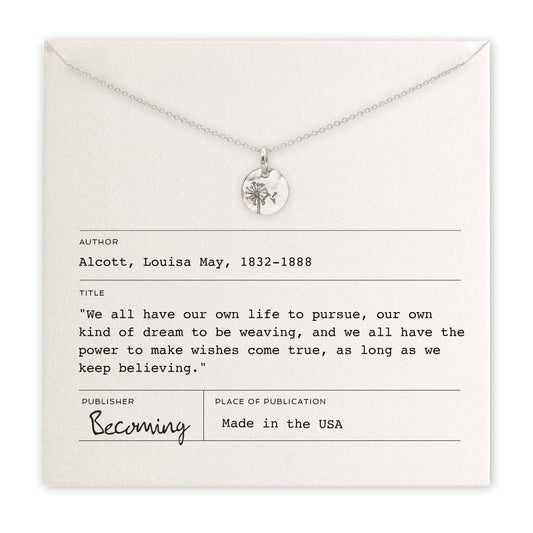 Dandelion Wishes Necklace: Sterling Silver