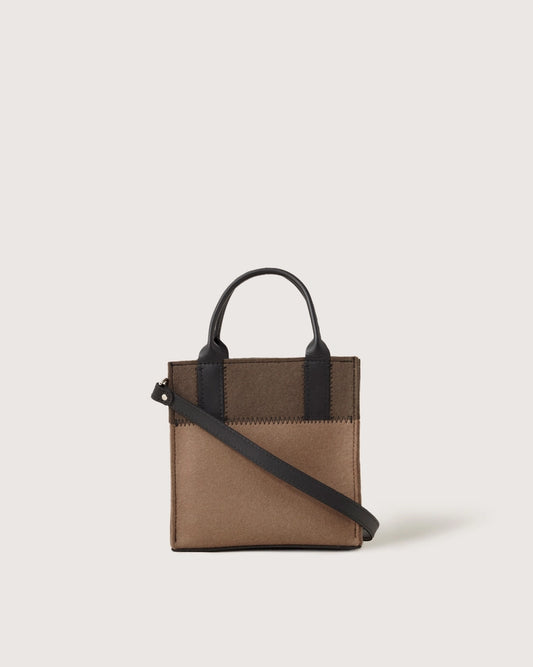 Jaunt Merino Wool Tote- Cumin/Tobacco Black