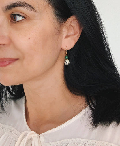 Petite Jade + Jasper Earrings