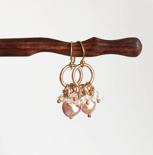 Pink Pearl Earrings GF