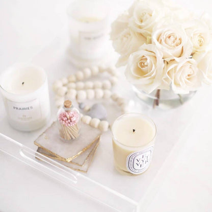 Classic White Matches in Glass Jar