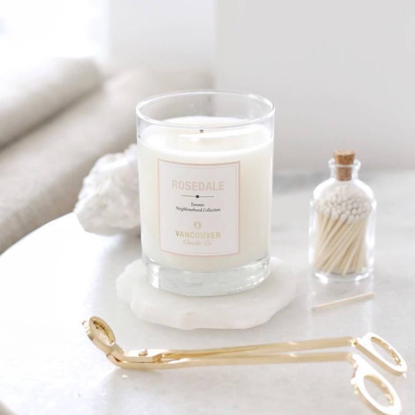 Classic White Matches in Glass Jar