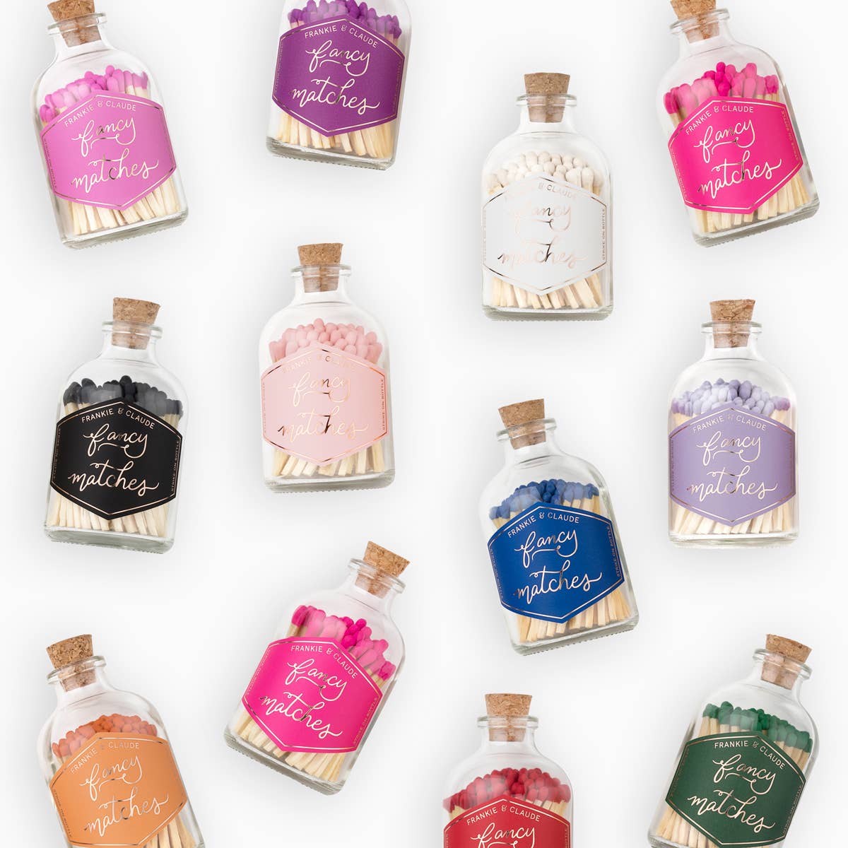 Classic White Matches in Glass Jar