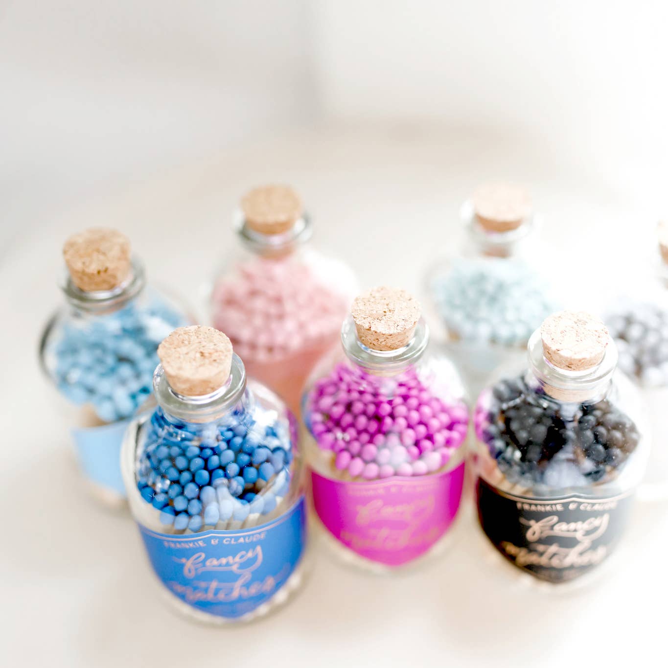 Classic White Matches in Glass Jar