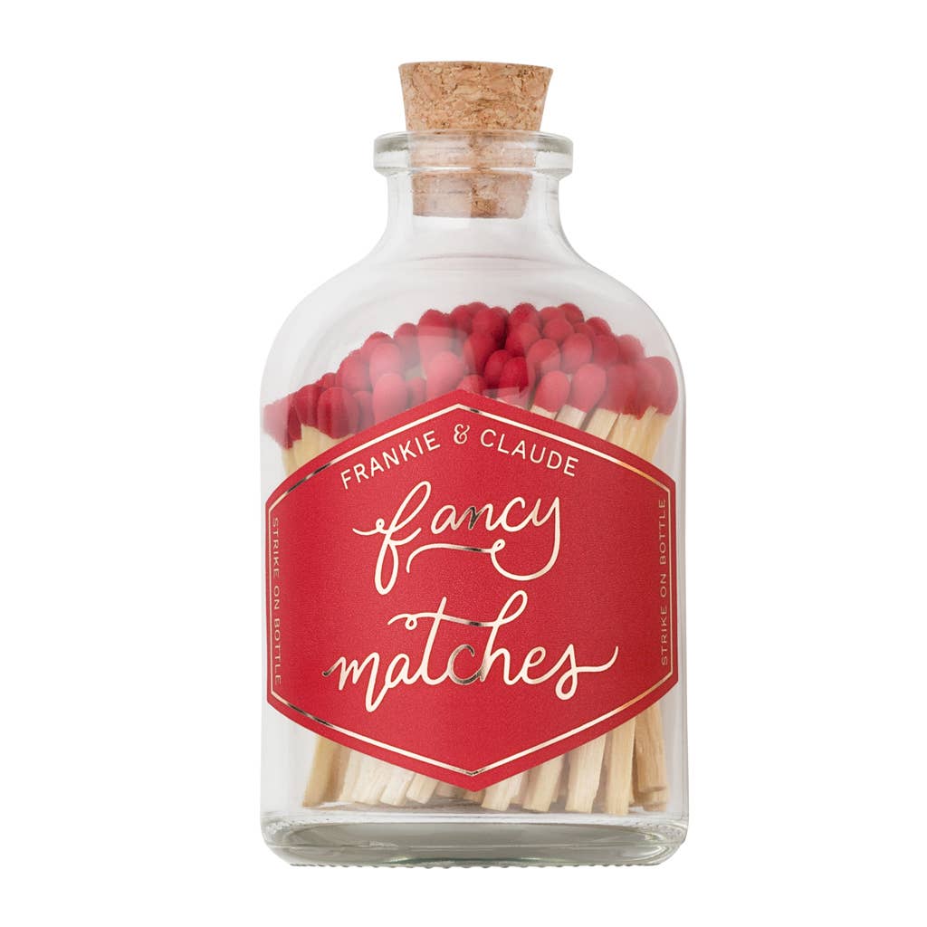 Red Matches in Glass Jar